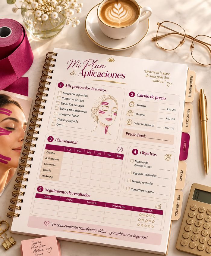 Aplicación de kinesiotaping facial